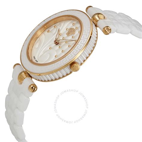 Women's Vanitas White Quilted Ceramic White Quilted Dial